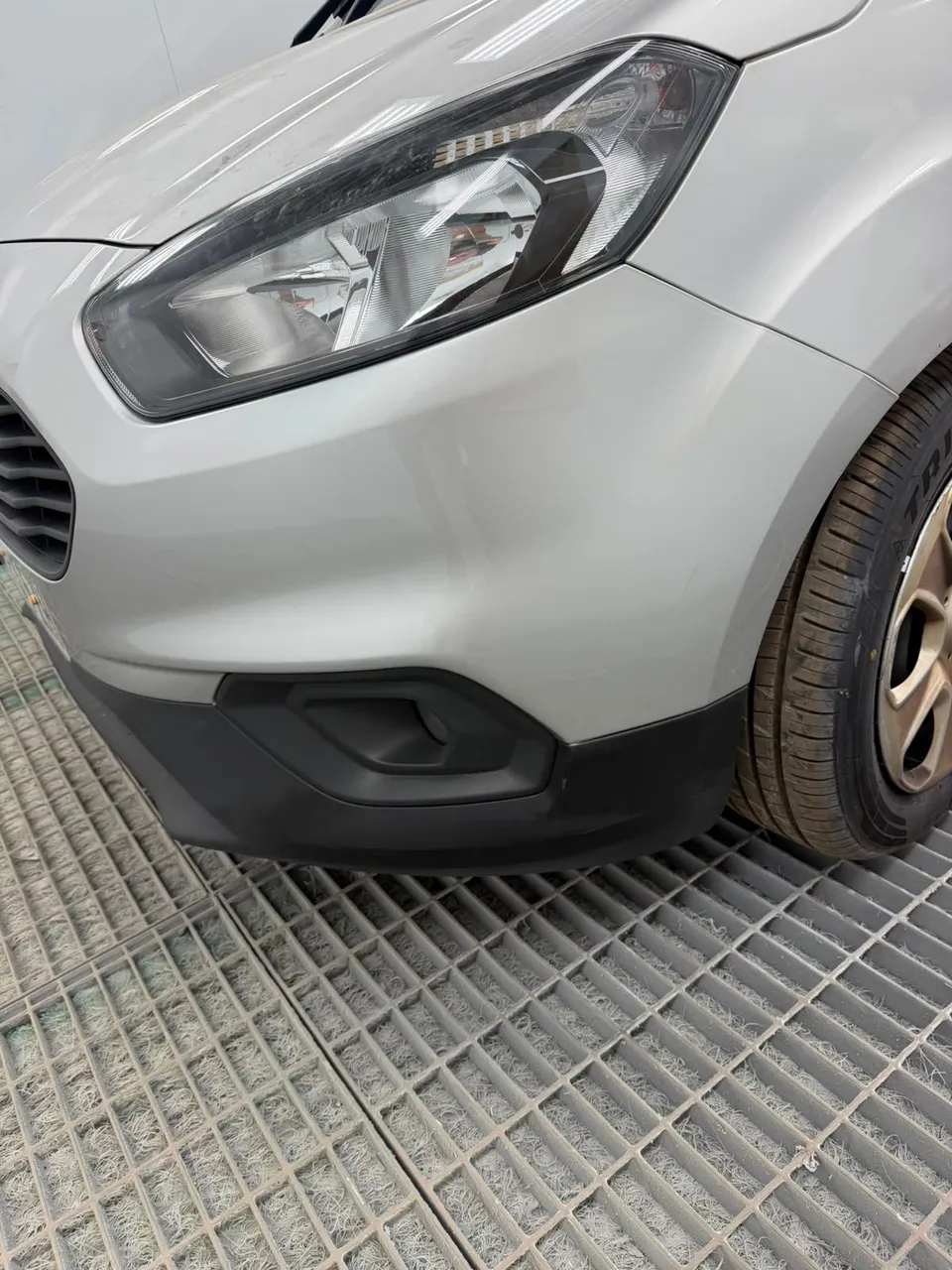 Front bumper repaired, refinished and colour matched